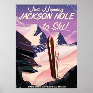 Bezoek Wyoming! Jackson Hole ski reisposter Poster