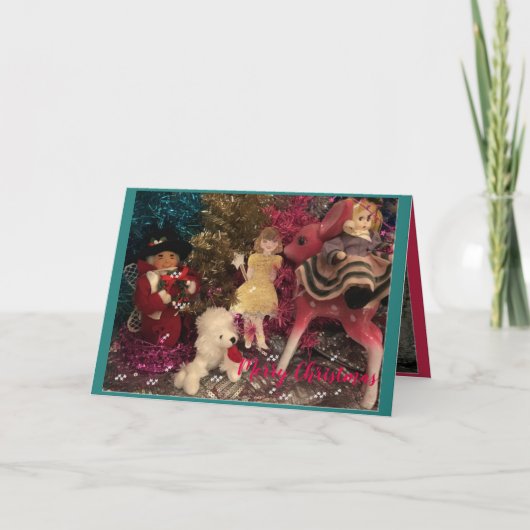 Bezoekende Oom Mistletoe Feestdagen Kaart (Voorkant)