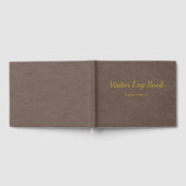 Bezoeker Log Boek Elegant Faux Leather met Goud (Volledig)