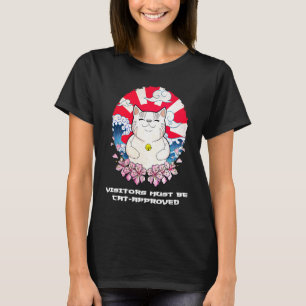 Bezoekers moeten door de kat zijn goedgekeurd Kat  T-shirt