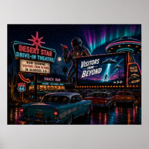Bezoekers uit Beyond Retro Sci-Fi Drive-In Poster
