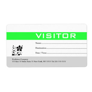 Bezoekersbadge label groen