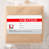 Bezoekersbadge label rood (Insitu)