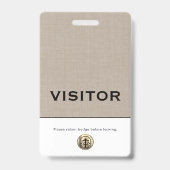 Bezoekersbadge met eigen logo badge (Achterkant)