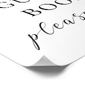 Bezoekersboekje. Zwart-witscript bruiloft Poster (Hoek)