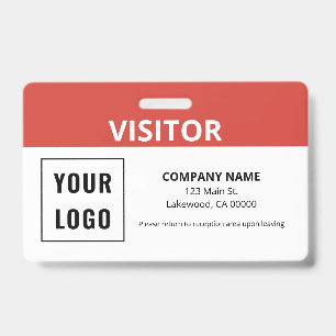 Bezoekerspas Eenvoudige Logo ID Badge
