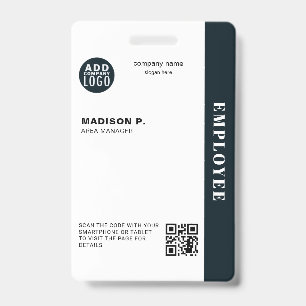 Bezoekerspas met aangepaste QR-code voor personeel Badge
