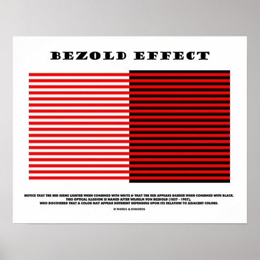 Bezolde werking (optische illusie) poster (Voorkant)