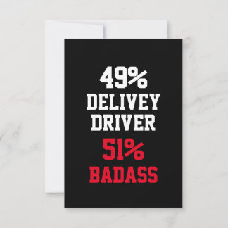 Bezorgchauffeur Badass Card Kaart