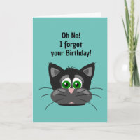 Bezorgd Cat Design Wenskaart
