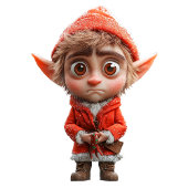 Bezorgd Little Elf Kraft Gift Labels Cadeaulabel