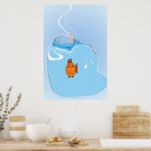 Bezorgde Vis Poster (Keuken)