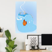 Bezorgde Vis Poster (Thuiskantoor)
