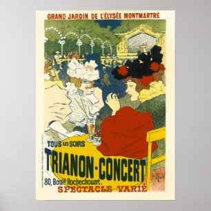 BEZORGDHEID VAN LE TRIANON IN Great Elysee Gardens Poster