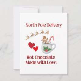 Bezorging op de Noordpool op een  Feestdagenkaart