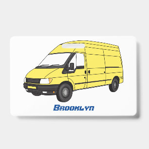 Bezorgingswagen illustratie badge