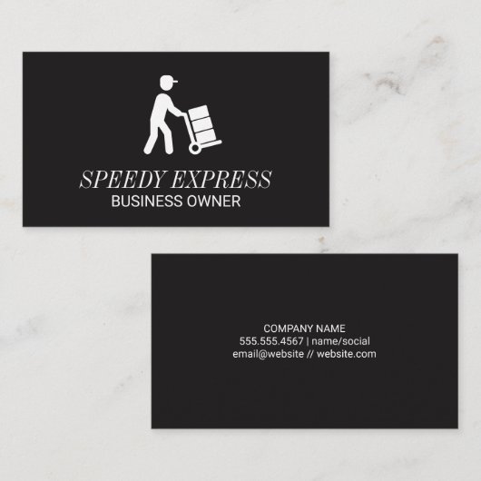 bezorgkoerier visitekaartje (Voorkant / Achterkant)