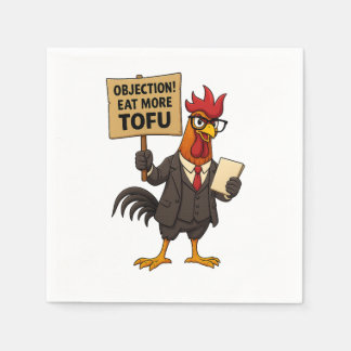 Bezwaar! Eet Meer Tofu – Haan Advocaat Protesteert Servet