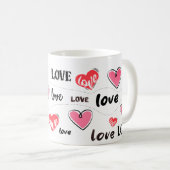 bezweet liefdeshart koffiemok (Voorkant rechts)