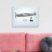 BF-109G Franz Stigler Profiel Canvas Afdruk (Insitu (Woonkamer))