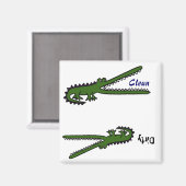 BF - Magnet de lave-vaisselle crocodile (Recto/Verso)