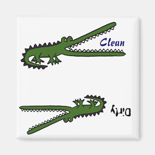 BF - Magnet de lave-vaisselle crocodile (Devant)