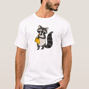 BF- Raccoon-afspeelsaxofone-Cartoon T-shirt