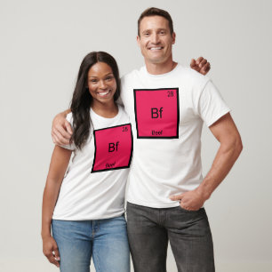 Bf - Rundvlees Grappig Element Scheikunde Symbool T-shirt