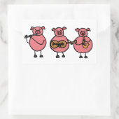 BF - Trois petits stickers de cochons musicaux (Sac)