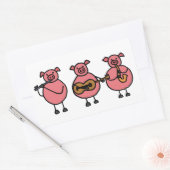 BF - Trois petits stickers de cochons musicaux (Enveloppe)
