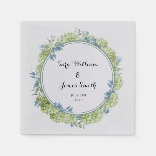 BFB Flora bruiloft uitnodiging personaliseren Servet (Voorkant)