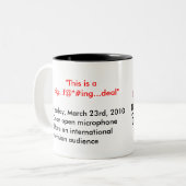 BFD...Mok Tweekleurige Koffiemok (Voorkant links)