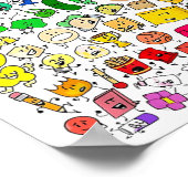 BFDI Inanimate Insanity Alle personages Poster (Hoek)