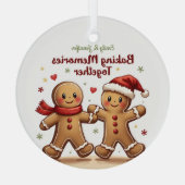 BFF Baking Memories Samen Gingerbread Kerstmis Glas Ornament (Achterkant)
