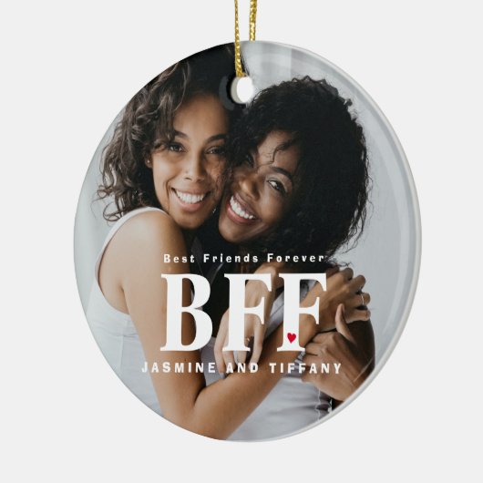 BFF Best Friends Forever Photo Ceramic Ornament (Links)