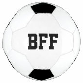 BFF, Best Friends Forever Soccer Ball Black White (Devant)