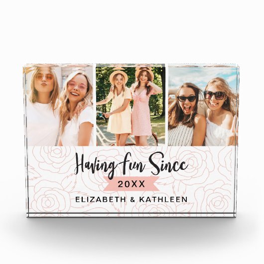 BFF Best Friends Script Photo Collage Bloc (Devant)