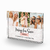 BFF Best Friends Script Photo Collage Bloc (Droite)