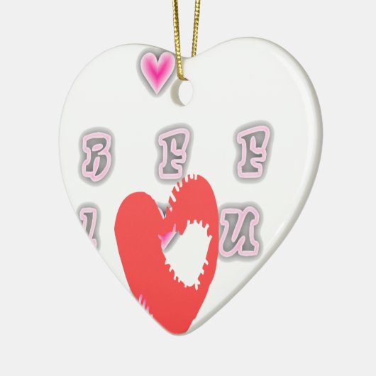 BFF Beste vriend voor altijd. Keramisch Ornament (Links)