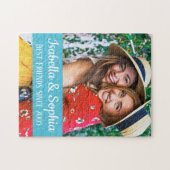 BFF Beste vrienden trendy moderne aangepaste foto Legpuzzel (Horizontaal)