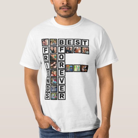 BFF beste vrienden voor altijd 15 Photo Collage Sj T-shirt (Voorkant)