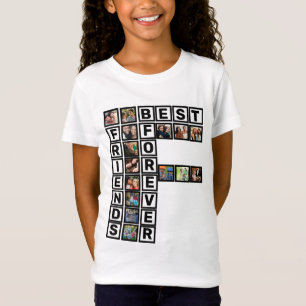 BFF beste vrienden voor altijd 15 Photo Collage Sj T-shirt