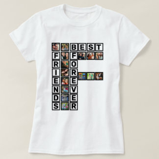 BFF beste vrienden voor altijd 15 Photo Collage Sj T-shirt