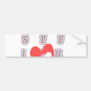 BFF. Beste vrienden voor altijd: I Love You Art Pr Bumpersticker