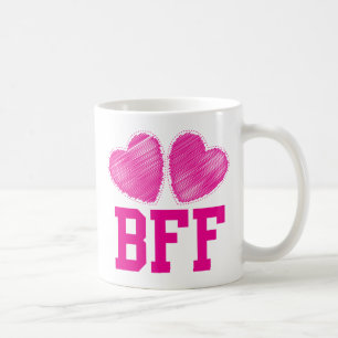 BFF Beste vrienden voor altijd met liefdesharten Koffiemok