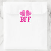 BFF Beste vrienden voor altijd met liefdesharten Vierkante Sticker (Tas)