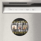 BFF Besties Best Friends Photo Collage Gold Magnet (In Situ (Lave-vaisselle))