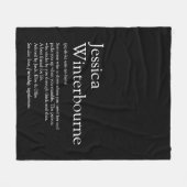 BFF Definitie Zwart en Wit Persoonlijk Fleece Deken (Voorkant (Horizontaal))