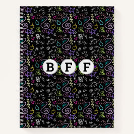 BFF Doodles - Faux Glitter Patroon Notitieboek