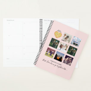 BFF Foto Collage Cadeaus Stof Roze PIZZA Vrienden Planner